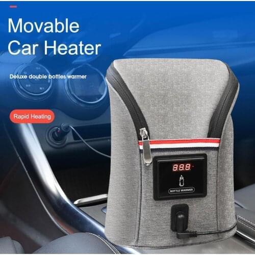 Car-mounted Double Bottle Warm Milk Portable Constant Temperature Warm Milk For Outdoor Multifunctional Baby Bottle Storage Bag