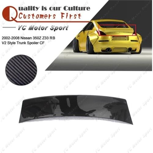 Car Accessories Carbon Fiber Rear Spoiler Fit For 2002-2008 350Z Z33 RB V2 Style Rear Trunk Spoiler Wing