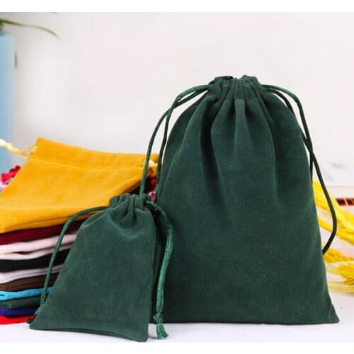 1Pc Velvet Pouches Jewelry Packaging Bag Drawstring Packaging Gift Storage Organizer Bags Gifts Casket For Jewelry High-end