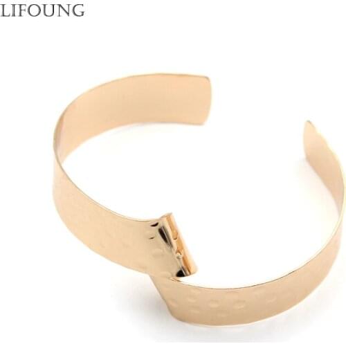 Bangles Bracelet For Women Brand Jewelry Gold Hammered Cuff Bracelets New Fashion Female Bohemian Geometric Accessories 202160