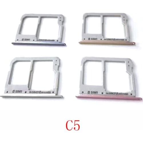 Sim Card Tray Holder Socket SD Slot For Samsung Galaxy C5 C7 Repalcement Part