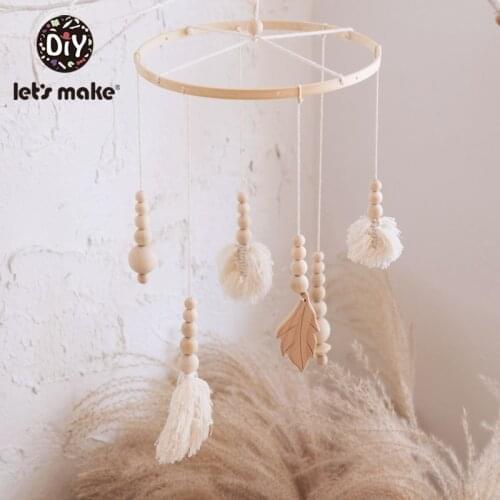 LetS Make Wooden Baby Toys Soft Infant Crib Bed Stroller Toy Spiral Baby Toys Bpa Free Wooden Teething Ring New Born Toys