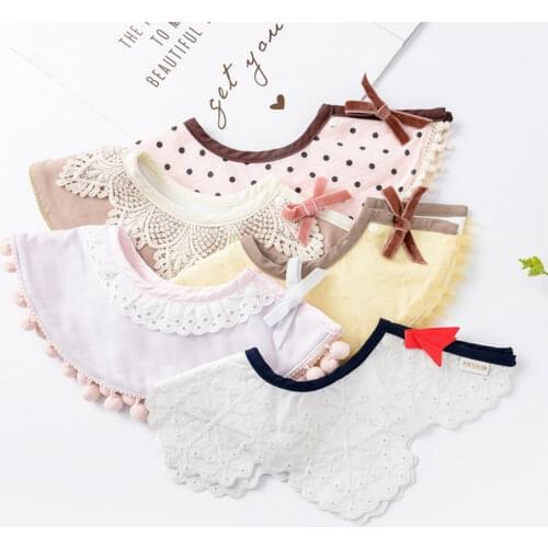 Baby Bib Saliva Burp Cloth Feeding Apron For Children Stuff Towel Round Slobber Fall 2020 Infant Embroidery Cotton Waterproof