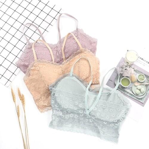 Gym Breathable Sexy Underwear Lace Bra For Women Sports Tops One Size Muliticolors Girls Beauty Back With Padded