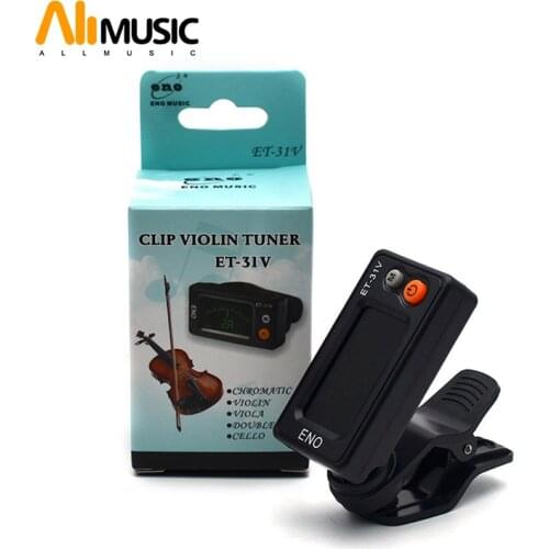 ENO ET-31V Violin Tuner Clip-on Tuner Automatic Tuning Mode for Violin Viola Cello Double Bass Chromatic with LCD Display