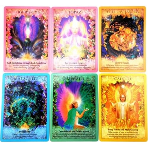 Crystal Angel Oracle Cards Party Board Game Divination Fate 44 Cards Deck Tarot