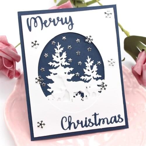 KSCRAFT Christmas Deer Metal Cutting Dies Stencils for DIY Scrapbooking/photo album Decorative Embossing DIY Paper Cards