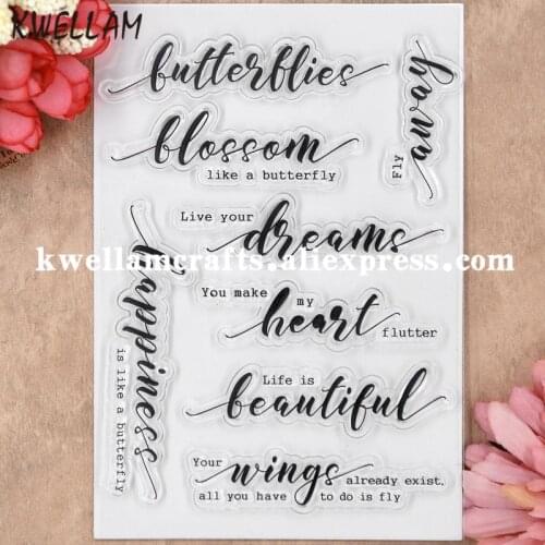 Dreams heart beautiful wings Scrapbook DIY photo cards rubber stamp clear stamp transparent stamp 11x16cm KW8053111