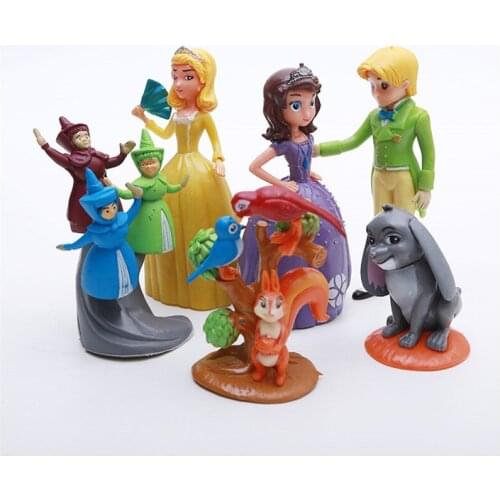 Disney Cartoon Movies 6Pcs/set 7~12cm Princess Sofia The First PVC Action Figures Model Dolls Toy The Best Gift For Kids