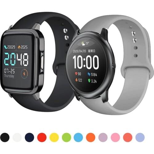 Soft Silicone Watch Strap Band For Haylou LS02 LS01 Wrist band for Haylou Solar LS05 strap