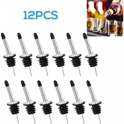 Set Alcohol Pourers Spare Part Spout Stainless Steel Stopper Wine Bottle Flow