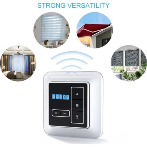 A-OK 433.92mhz Rf Remote Control 1CH 2CH 5CH Emitter Wall Switch For Curtain Shutter Projector Garage Gate Door Automation