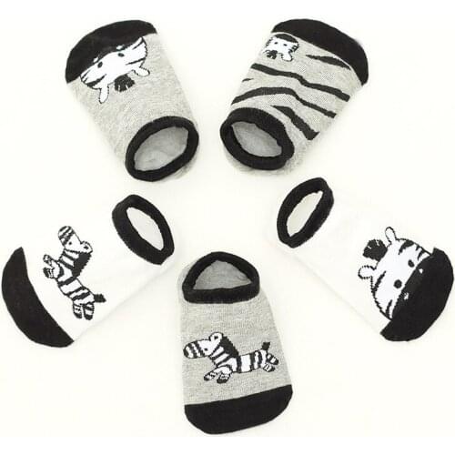 Cartoon Small Donkey Ship Socks Children Summer Breathable Mesh Cotton Socks Boy Boat Short Sokken Infantil