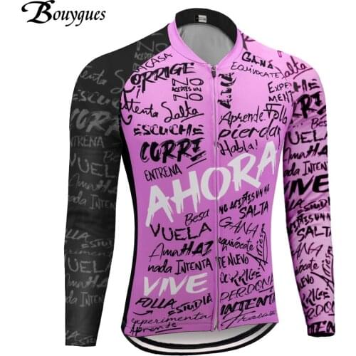 2021 NEW Cycling Jersey Long Sleeve Winter Fleece And Thin Outdoor Sports Bicycle Clothes Top Quality MTB Wear Ciclismo BOUYGUES