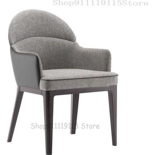 Customized Nordic Modern Solid Wood Dining Chair Office Chair Hotel Restaurant Coffee Shop Armchair Book Chair Sales Office Nego