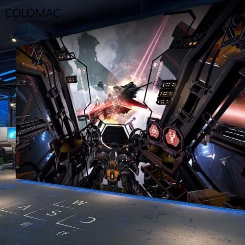 Colomac Custom 3D Space Extension Wallpaper Internet Cafe Hotel Technology Space Capsule Mural Wall Decor Bedroom Drop Shopping