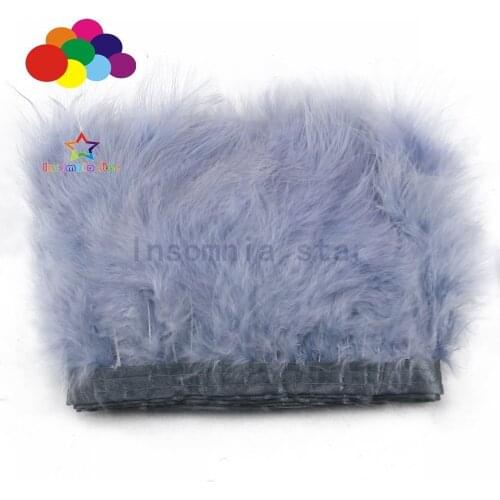 Wholesale cool grey 2 meter Marabou Feather Trim Fringe for Crafts Sewing Dress Plumes Party Decorations