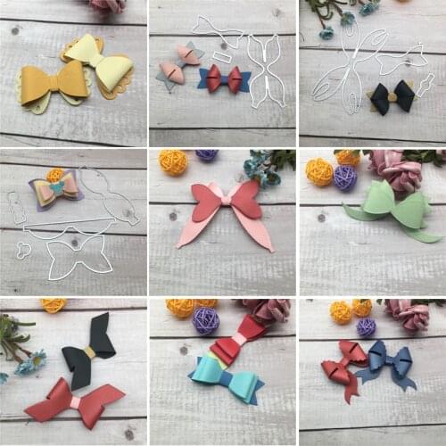New Different Kinds of Bow Carbon Steel Cutting Dies Stencil Craft Creative Scrapbook Stamps Dies Embossing Paper 1pcs