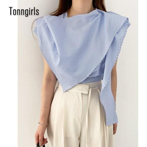 Блузки в полоску Tonngirls China At AliExpress