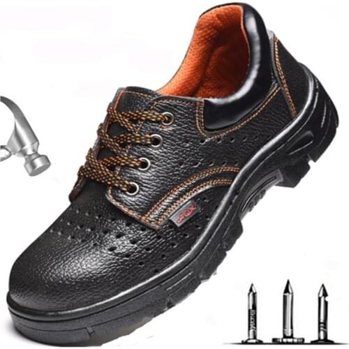 Waterproof Steel Toe Work Safety Boots Men Anti-smashing Anti-slip Steel Puncture Proof Construction Classical Men Work Shoes