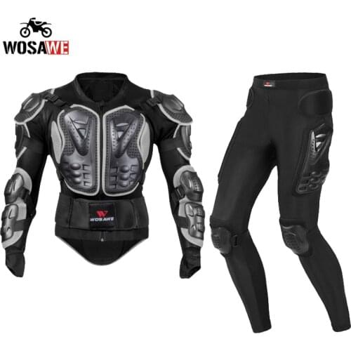 WOSAWE Motorcycle Armor Jacket Moto Full Body Protective Armor Motocross Ourdoor Sports Hip Guard Chest Back Protector Armor