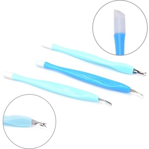 1PC Double-end Cuticle Pusher Dead Skin Remover Manicure Nail Art Exfoliating knife