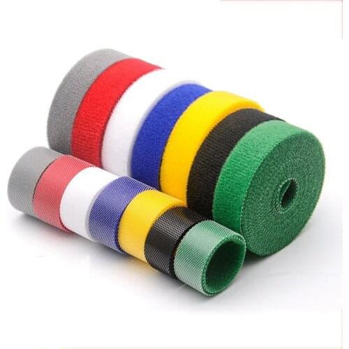2Meters/Roll 15/20mm Color magical Glue Self-adhesive Velcros Tape Hook and Loop Adhesive velcro Nylon Reusable Adhesive
