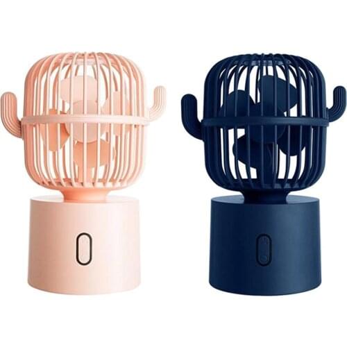 2pcs 3.5W Handheld Fan Rotating USB Portable Fan 2400mAh For Bedroom