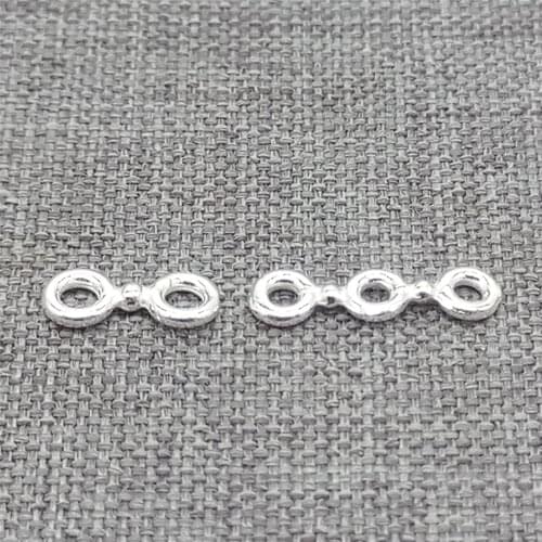 30pcs of 925 Sterling Silver Shiny Small Bar Bead Spacers for Bracelet