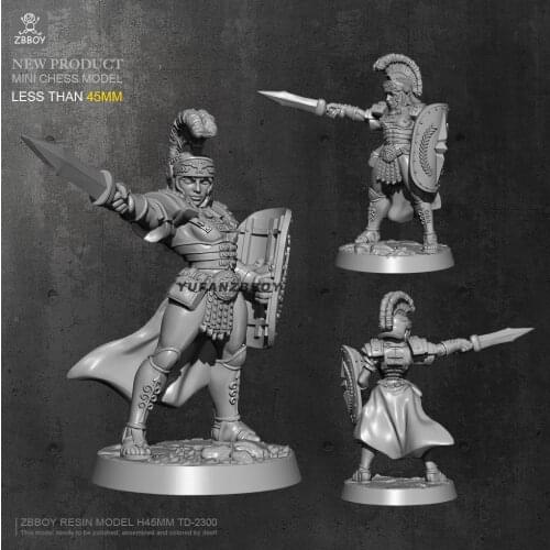 50mm Resin Model Kits Roman female officer self-assembled TD-2300