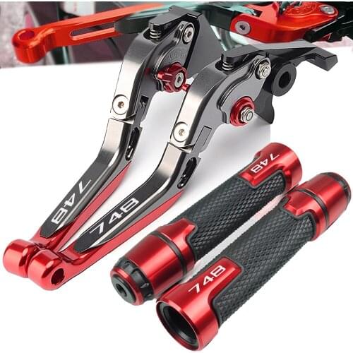 748 Brakes Motorcycle CNC Adjustable Brake Clutch Lever Handle Grips Handlebars For DUCATI 748 MONSTER 1994 1995 1996 1997 1998