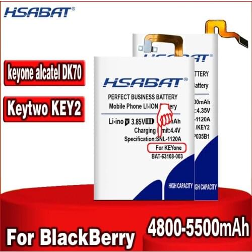 HSABAT 4500~5250mAh TLP034E1 BAT-63108-003 Battery for BlackBerry keyone alcatel DK70 DTEK70 TLP035B1 for BlackBerry Keytwo KEY2