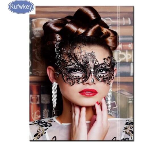 2019 New diy diamond embroidery Full display"mask lady"5D picture round square diamond painting cross stitch mosaic decor home