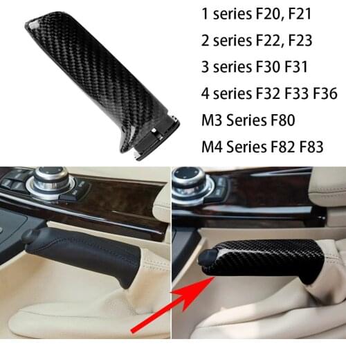 F30 Carbon Fiber Car Shape, Handbrake Decoration, Suitable FOR BMW 1/2/3/4/M3/M4 Series Car Sticker