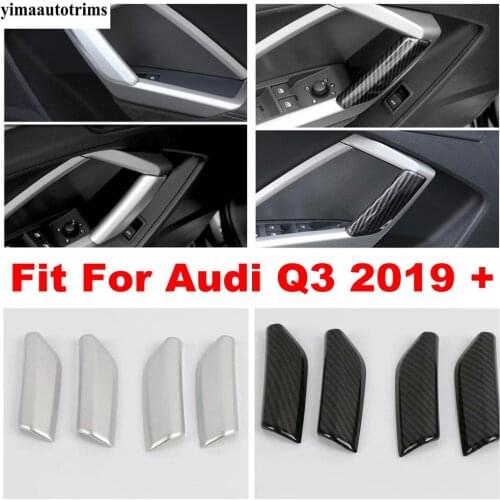 Car Accessories Parts Interior Armrest Door Handle Window Panel Cover Sticker Trim For Audi Q3 2019 - 2021 Matte / Carbon Fiber