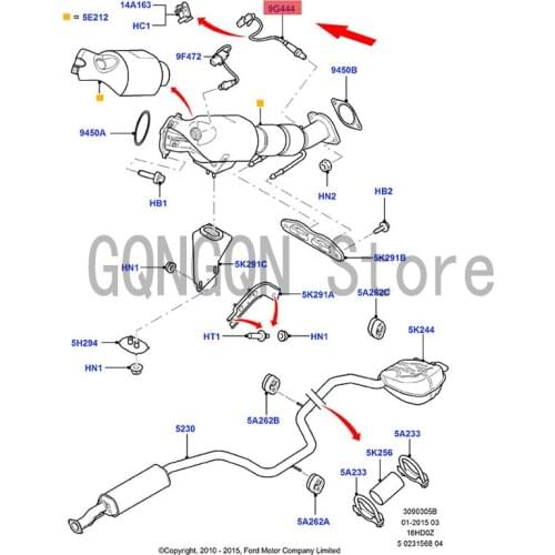 CAR oxygen sensor after For dMo nd eoS-M AXK uga Foc usT our neo Tra ns it Oxygen barrier sensor Three-way catalytic sensor