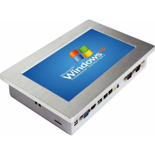 Fanless 10.1" 2 LAN All In One pc support linux Touch Screen Industrial Panel pc for kiosk & POS system