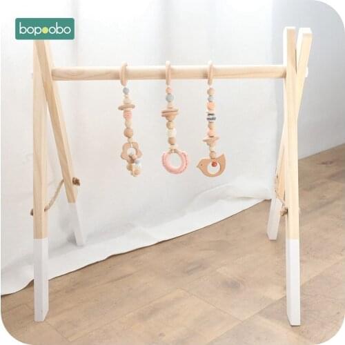 Bopoobo 1set Baby Teether Baby Gym Accessories Play Gym Rattle Toy Set Baby Gym Decor Montessori Sensory Toy Baby Rattles