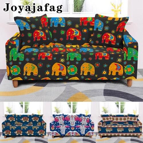 Bohemian Elephant Pattern Elastic Sofa Cover For Living Room Furniture Protective Dust Proof Couch Covers