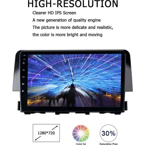 Dasaita for Honda Civic 2015 2016 2017 2018 2019 Android Car Radio DSP Multimedia Player 9" HD Screen CarPlay GPS Navigator