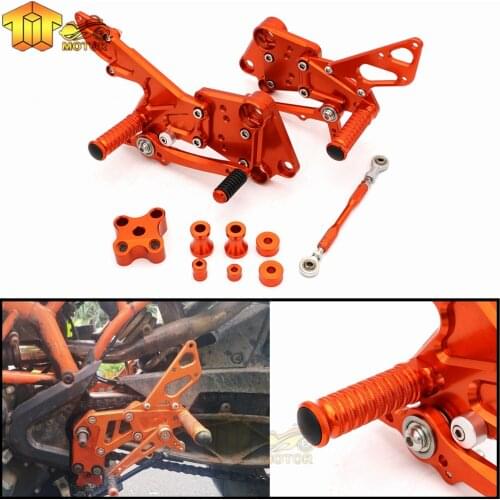 For KTM Duke 125 200 390 2011 2012 2013 2014 2015 2016 Adjustable Rider Rear Sets Rearset Footrest Foot Rest Pegs
