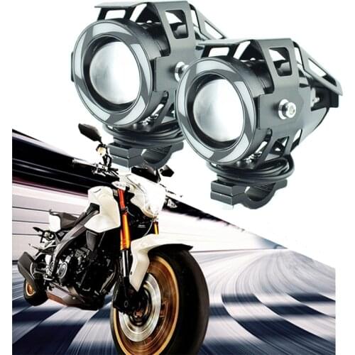 1Pair Motorcycle Headlight LED U7 12V 125w 5 Colors Motorbike Auxiliary Work Lights 6500k super bright Driving Spot Head Lamp