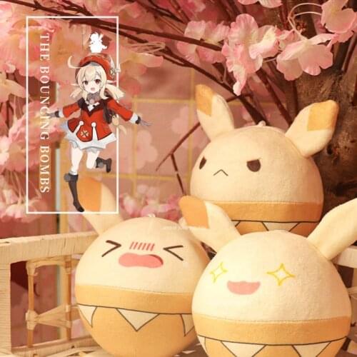 Genshin Impact Cute Keychain Short Plush Dolls Kawaii Pillow Cartoon Cushion Anime Woman Toy Cosplay Plush Toy Gift Kids