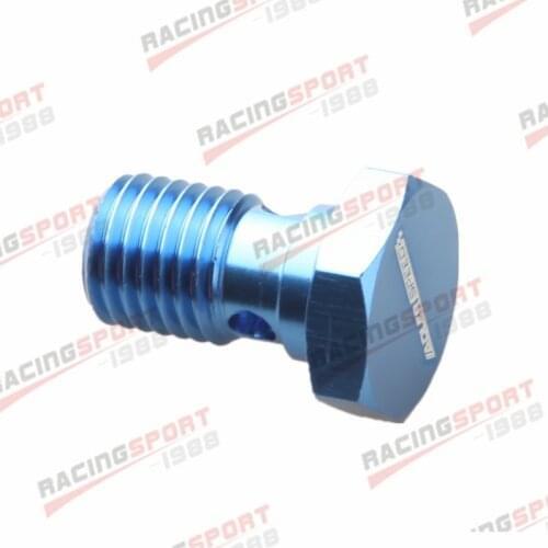 M12 x 1.5 Aluminum Banjo Bolt Thread Metric Brake Adapter Blue