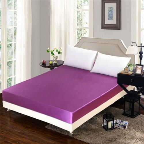 United States British size simulation silk Bedding mattress protective case Non-slip bed cover all inclusive fitted sheet