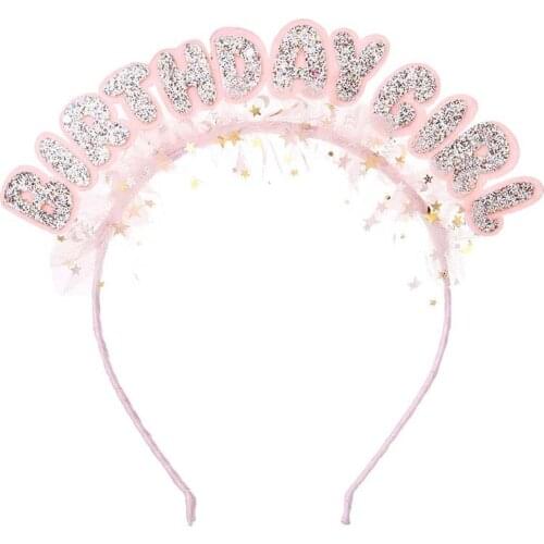 2020 New Girls Princess Crown Hairband Kids Lace Flower Hair Hoop Korean Children Headband Hair Accessories