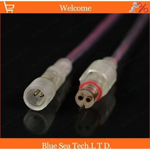 Sample,2 pairs 2 pin LED waterproof Connector Male&Female socket plug with 2*15cm cable for Auto,boat,LCD,LED ect.transparent