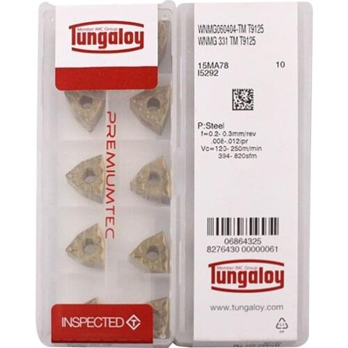 Original WNMG060404-TM T9125 Carbide Inserts Internal Turning Tool Metal Lathe CNC Tools