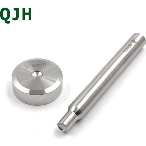 DIY handwork stainless steel leather craft card package rivet mounting set tools 8mm punching mounting round setter base mould