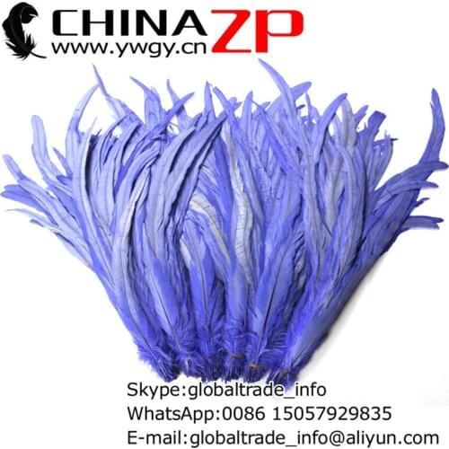 Made in CHINAZP Factory 500pieces/lot 30~35cm(12~14inch) Length Good Quality Dyed Lavender Rooster Tail Feathers